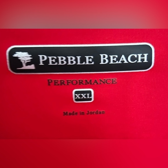 (3) NWT Pebble Beach Performance Men’s Red XXL Golf Shirts - Picture 2 of 5